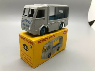 Rare Vintage Dinky Toys 490 Grey With Blue Electric Dairy Van