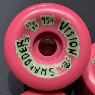 Vision Shredder 3 Skateboard Wheels Nos Vintage Pink Purple No Street Blurr Vb