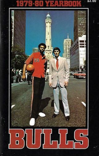 1979 - 80 Chicago Bulls Media Guide,  Artis Gilmore,  Jerry Sloan On Cover - Nm/mint
