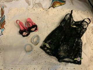 Vintage Cissy Doll Clothes: Tagged Lingerie Set With Shoes