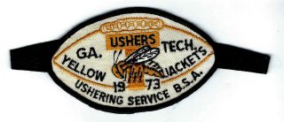 Vintage 1973 Boy Scout Georgia Tech Usher Football Arm Patch