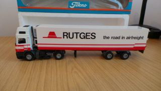 Hb35: Tekno 1:50 Scale Daf 95 Rutges Truck & Trailer - Exc / Boxed