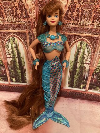 Jewel Hair Mermaid Midge 1995 Mattel Barbie Doll.  Longest Hair Ever Dressed ⭐️