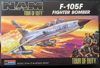 Monogram F - 105f Fighter Bomber Nam Tour Of Duty 1/72 Open Model Kit ‘sullys