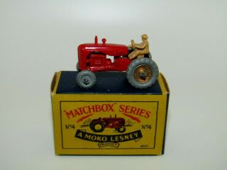 Matchbox Moko Lesney No 4b Massey Harris Tractor Very Near