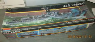 Monogram 1:310 Scale Destroyer U.  S.  S.  Ramsey Guided Missile Destroyer.