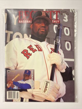 February 1996 Beckett Baseball Card Monthly 131 Mo Vaughn Boston Red Sox Sleeve