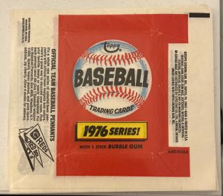 1976 Topps Baseball Card Wax Pack Wrappers