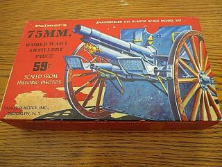 Vintage Palmer 75mm Wwi Artillery Piece Cannon Model Kit 7c - 59
