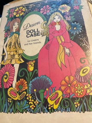 Vintage Dawn Doll Case With Clothes And Accessories 1970
