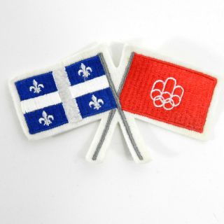 1976 Montreal Olympic Games Patch Quebec Flag & Logo Vintage