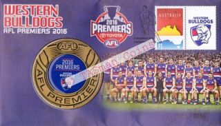 Pnc Australia 2016 Western Bulldogs Afl Premiers Medallion Limited Edition 2016