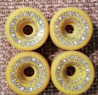 Vintage Powell Peralta Street Bones Og Yellow Skateboard Wheels 57mm/90a