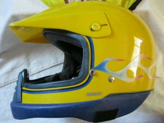 Vintage 1980,  S Mens Shoei Vt - 1a Fiberglass Motocross Motorcycle Helmet Sz M