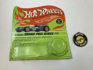 Hot Wheels Redline Grand Prix Empty Blister Pack With Indy Eagle Button