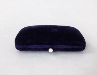 Art Deco Jewelry Box Mop Mother Of Pearl Velvet Bar Stick Pin Brooch Vtg Antique
