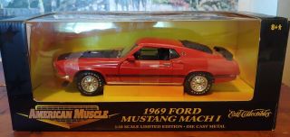 Ertl American Muscle 1969 Ford Mustang Mach I Diecast Scale 1:18.