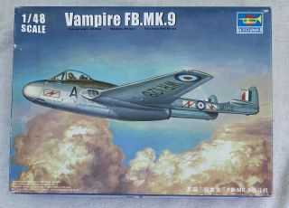 Trumpeter 1:48 Vampire Fb.  Mk.  9 British Fighter Plastic Model Kit 2875
