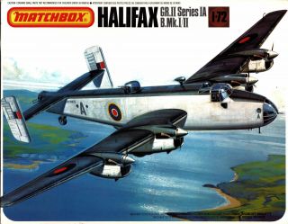 Matchbox 1/72 Handley Page Halifax Ww2 Raf Bomber Kit No.  Pk - 604 Gr.  Ia Series Ia