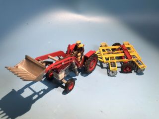 Corgi Toy Farm Gift Set 5 Massey Ferguson 57 Tractor Fork & Fordson Disc Harrow