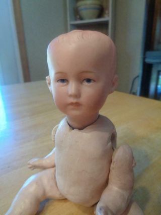 Small 8 " Antique Baby Doll/bisque Head/compo? Body Marked Germany 50.  9/0