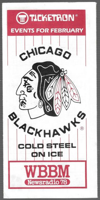 Unusual 1988 - 89 Chicago Blackhawks Bulls Nhl Nba Hockey Basketball Schedule