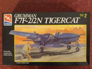 Amt Ertl Grumman F7f - 2/2n Tigercat 8844 1/48 Opened All Bags