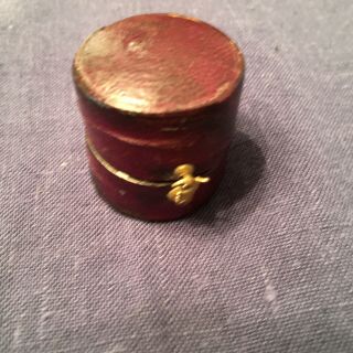 Antique Leather Bound Ring Box