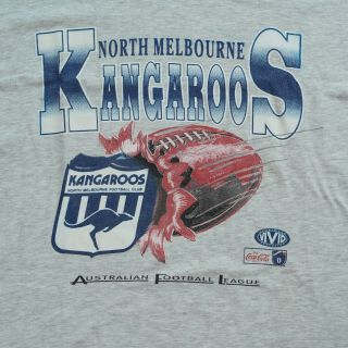 Vintage 90s North Melbourne Kangaroos T - Shirt AFL VFL 3