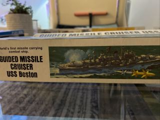Vintage 1971 Revell Guided Missile Cruiser USS Boston Model Kit H - 461 2