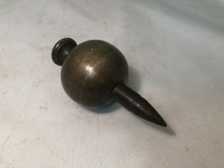 Vintage Antique Solid Brass Unmarked Plumb Bob 16 Ounces Old Tool Hardware