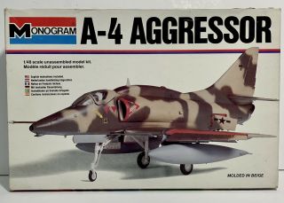 Pg A - 4 Aggressor By Monogram In 1/48 Scale From 1979 5411 Open Box