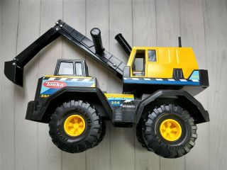 Tonka 354 Mighty Diesel Excavator Backhoe Construction Digger XMB 975 Wheels 3