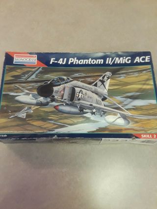 Vtg 1995 Monogram F - 4j Phantom Ii/mig Ace 1:48 Plane Model Kit Never Assembled