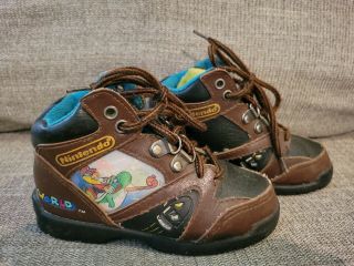 Mario World Nintendo Child Boy Shoes Toddler Vintage Yoshi High Tops