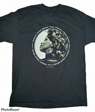Vintage 2000 Tina Turner Twenty Four Seven World Tour Concert T - Shirt Size L/xl