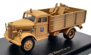 Hobby Master 1/72 Scale Hg3911 - German Cargo Truck With 20mm Flak 38