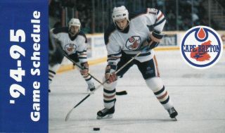 1994 - 95 Ahl Hockey Cape Breton Oilers Pocket Schedule