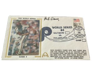 Rich Dauer Baltimore Orioles Signed 1983 World Series Envelope