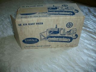 Tonka Giant Dozer Box 1960s Has All Flaps Good Box As Seen