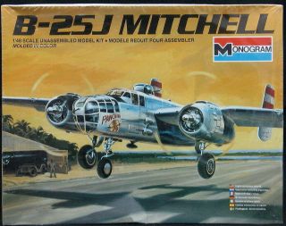1981 Monogram Models 1/48 North American B - 25j Mitchell Bomber