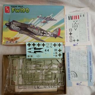 1990 Amt 8887 Focke - Wulf Fw - 190 - 1/48 Scale Kit W/superscale Decals 48 - 653,