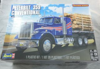 Revell Peterbilt 359 Conventional 1:25 Plastic Semi - Truck Model Kit 85 - 1506