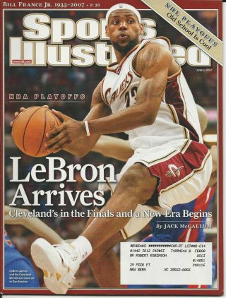 June 11,  2007 Sports Illustrated - Lebron James,  Cleveland Cavaliers