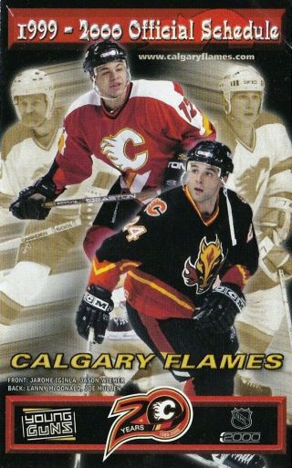 1999 - 2000 Nhl Hockey Calgary Flames Pocket Schedule