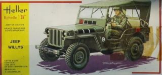 Heller 1:35 Jeep Willys Plastic Model Kit 194u