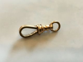 Vintage 10k Gold Antique Swivel Clasp Watch Chain Dog Clip By Martin - Copeland Co