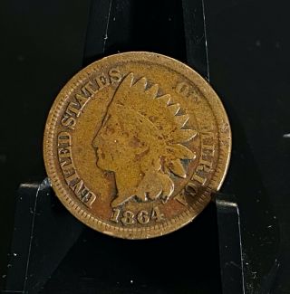Indian Head One Cent 1c Coin - 1864 L