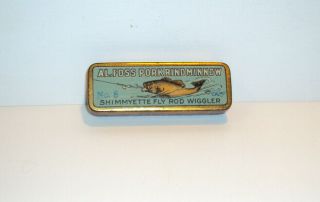Vintage Al Foss Shimmyette 8 Fly Fshing Lure In Tin