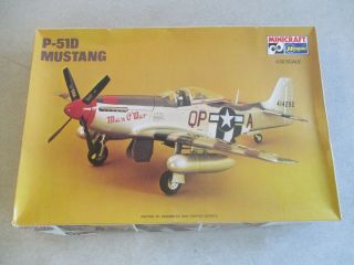 Vintage Minicraft Hasegawa 1/32 Scale P - 51d Mustang Model Kit 1086